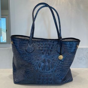 Brahmin crocodile embossed tote bag